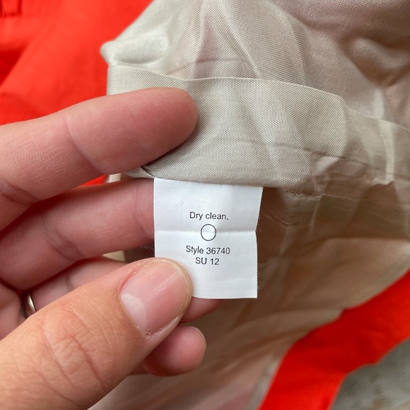 J Crew ORANGE sleeveless dress | size 4 - Picture 7 of 9